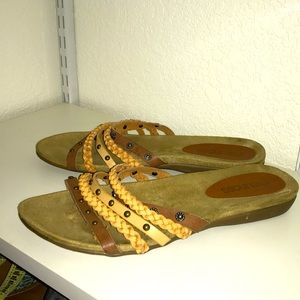 3/$23 Strappy suede/leather sandal